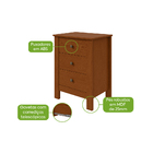 Mesa De Cabeceira 3 Gavetas Maggiore New - Lopas Frassino