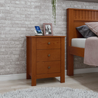 Mesa De Cabeceira 3 Gavetas Maggiore New - Lopas Frassino