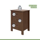 Mesa De Cabeceira 3 Gavetas Maggiore New Móveis Lopas Ameixa