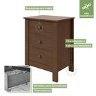 Mesa De Cabeceira 3 Gavetas Maggiore New Móveis Lopas Ameixa