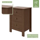 Mesa De Cabeceira 3 Gavetas Maggiore New Móveis Lopas Ameixa