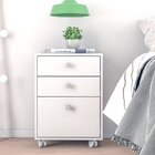 Mesa De Cabeceira 3 Gavetas Mdp Brv Móveis Branco