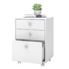 Mesa De Cabeceira 3 Gavetas Mdp Brv Móveis Branco