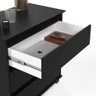 Mesa De Cabeceira 3 Gavetas Mini Cômoda Ej - Beemóveis - Preto