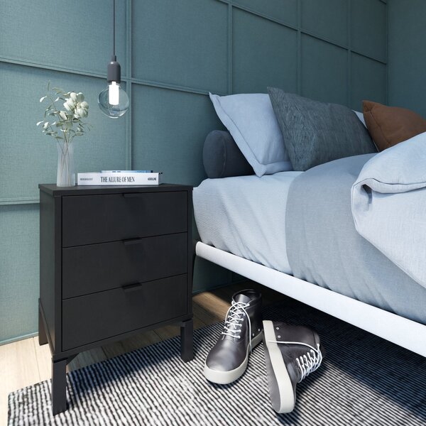 Mesa De Cabeceira 3 Gavetas Morgan