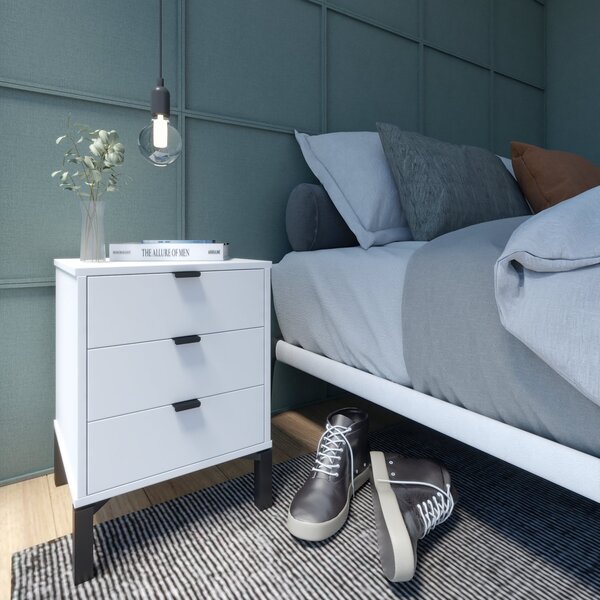 Mesa De Cabeceira 3 Gavetas Morgan