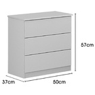 Mesa De Cabeceira 3 Gavetas Móveis Valverde Canion