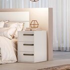 Mesa De Cabeceira 3 Gavetas Originale  Branco