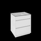 Mesa De Cabeceira 3 Gavetas Porta Itens Serena Branco