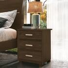 Mesa De Cabeceira 3 Gavetas Roma F08 Nocciola - Mpozenato