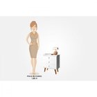 Mesa De Cabeceira 3 Gavetas Status  Branco