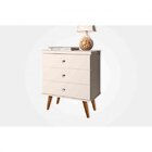 Mesa De Cabeceira 3 Gavetas Status  Off White