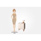Mesa De Cabeceira 3 Gavetas Status  Off White