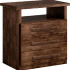 Mesa De Cabeceira 3 Gavetas Telescópicas - Malibu-avelã - Bia