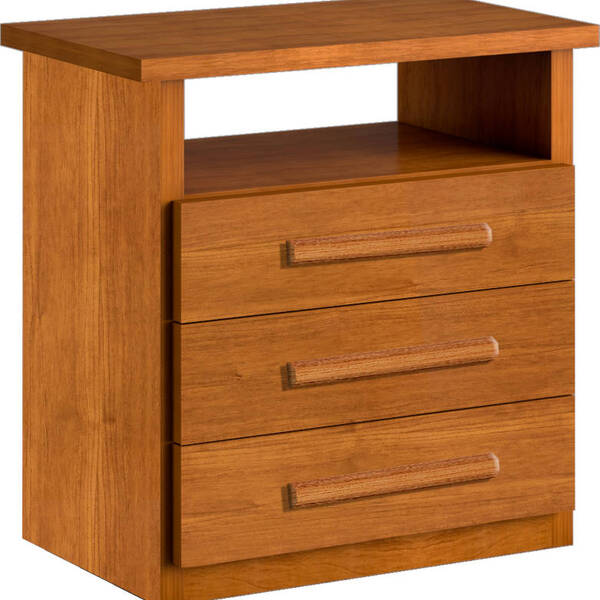 Mesa De Cabeceira 3 Gavetas Telescópicas - Malibu-nature - Bi