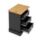 Mesa De Cabeceira 3 Gavetas Toledo Cinza