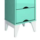 Mesa de Cabeceira 3 Gavetas Twister - Tcil - Aqua / Branco