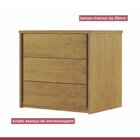 Mesa De Cabeceira 3 Gavetas Unique  Freijó