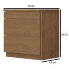 Mesa De Cabeceira 3 Gavetas Versátile F08 Freijó - Mpozenato