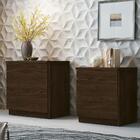 Mesa De Cabeceira 3 Gavetas Versátile F08 Nocciola - Mpozenato