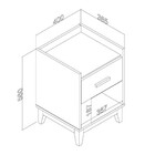 Mesa De Cabeceira 400x560x385mm Legno Movelbento