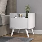 Mesa De Cabeceira 40 Cm Com Pés Retrô Multimóveis Mp4041 Bran