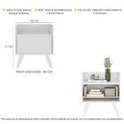 Mesa De Cabeceira 40 Cm Com Pés Retrô Multimóveis Mp4041 Bran