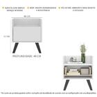 Mesa De Cabeceira 40 Cm Com Pés Retrô Multimóveis Mp4041 Bran