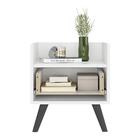 Mesa De Cabeceira 40 Cm Com Pés Retrô Multimóveis Mp4041 Bran