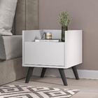 Mesa De Cabeceira 40 Cm Com Pés Retrô Multimóveis Mp4041 Bran