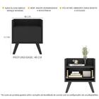 Mesa De Cabeceira 40 Cm Com Pés Retrô Multimóveis Mp4041 Preta