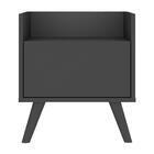 Mesa De Cabeceira 40 Cm Com Pés Retrô Multimóveis Mp4041 Preta