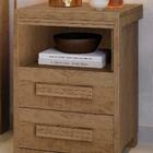 Mesa De Cabeceira 42 X 38 Cm 2 Gavetas Castanho Ginza Shop Jm