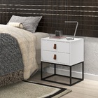 Mesa De Cabeceira 45 Unic Estilo Industrial Pés De Ferro Preto