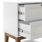 Mesa De Cabeceira 45cm Pés De Madeira