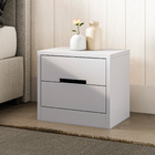 Mesa de Cabeceira 48x54x38cm MDP e MDF Branco com Gavetas com 2 Gavetas Kappesberg