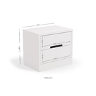 Mesa de Cabeceira 48x54x38cm MDP e MDF Branco com Gavetas com 2 Gavetas Kappesberg