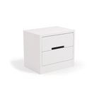 Mesa de Cabeceira 48x54x38cm MDP e MDF Branco com Gavetas com 2 Gavetas Kappesberg