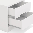 Mesa de Cabeceira 48x54x38cm MDP e MDF Branco com Gavetas Kappesberg