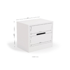 Mesa de Cabeceira 48x54x38cm MDP e MDF Branco com Gavetas Kappesberg