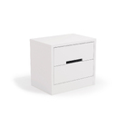Mesa de Cabeceira 48x54x38cm MDP e MDF Branco com Gavetas Kappesberg