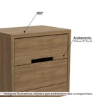 Mesa de Cabeceira 48x54x38cm MDP e MDF Nogueira com Gavetas Kappesberg