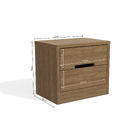 Mesa de Cabeceira 48x54x38cm MDP e MDF Nogueira com Gavetas Kappesberg