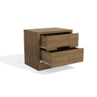 Mesa de Cabeceira 48x54x38cm MDP e MDF Nogueira com Gavetas Kappesberg