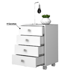 Mesa de Cabeceira 4 Gavetas Brv - Branco
