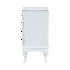 Mesa De Cabeceira 4 Gavetas E Pés Luís Xv Branco