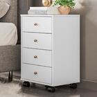 Mesa De Cabeceira 4 Gavetas James Branco