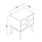 Mesa De Cabeceira 500x590x380mm Legno Movelbento