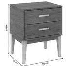 Mesa De Cabeceira 500x590x380mm Legno Movelbento