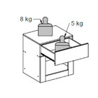 Mesa de Cabeceira 567 – Carraro. - Ebano